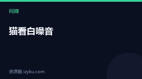猫看白噪音（网赚资源）