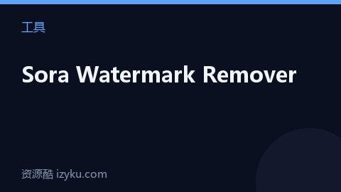 Sora Watermark Remover（工具资源）