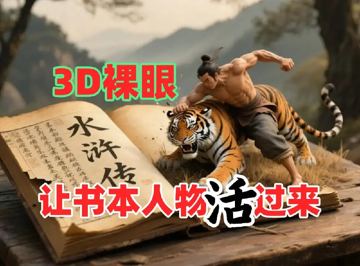 三国书本人物裸眼3D视频，新的玩法，流量超猛，保姆级教程（教程资源）