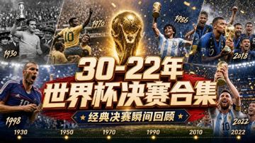 1930–2022世界杯决赛4K合集：重温足球经典，高清画质重现（工具资源）