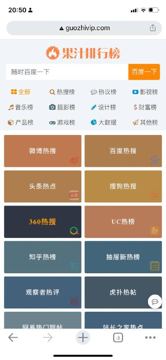 汇聚了各类榜单，包括热搜、音乐、热门视频等（工具资源）